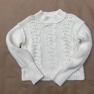 Free People S cotton sweater cream